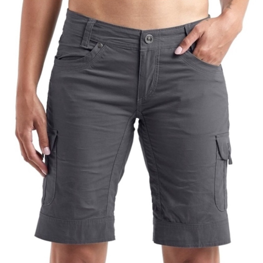 KÜHL Splash 11 Cargo Shorts Women’s Koal Gray Stretch Outdoor Hiking Size 14